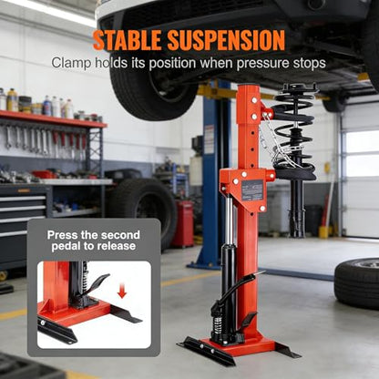 Hydraulic Spring Compressor, Foot-Operated Coil Shock Tool – Heavy Duty, Universal Fit for Cars/SUVs/Trucks, Professional for Shop & Home DIY