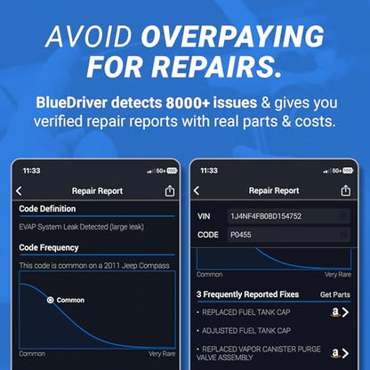 BlueDriver Pro Next Gen OBD2 Scanner – No Subscription, Bluetooth Car Code Reader for iPhone & Android – Diagnose 8000+ Issues, ABS SRS TPMS, Repair Reports, Vehicles 1996+ - size: Pro Next-Gen