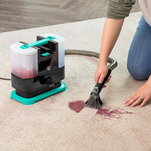IRIS USA Carpet Upholstery Spot Cleaner, Chemical-Free, 1000mL Tank | Auto Spray, Low Pile Carpets, Couch, Sofa, Car Detailing, Shallow Berber Rug - style: Portable Spot Cleaner