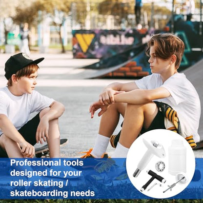 3 Pcs Skate Bearings Cleaning Tool Kit Skateboard Bearing Press Tool Skate Bearing Puller Cleaning Bottle for Installation and Maintenance Roller Skates, Skateboard Scooters