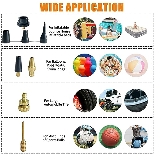 Heavy Duty Air Compressor Accessories Kit, 220PSI Rubber Hose Tire Inflator Gauge with Air Hose Fittings, 1/4" NPT Air Tool Kit with Air Dust Blowing Tool