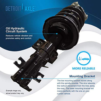 Detroit Axle - 2 Front Struts for 2001-2009 Volvo S60, 1999-2006 S80, 2001-2007 V70, Struts & Coil Spring Assembly 2002 2003 2004 2005 Replacement [w/o Four C Active Chassis] Suspension Struts Shocks - size: 171485L_171485R/PAIR
