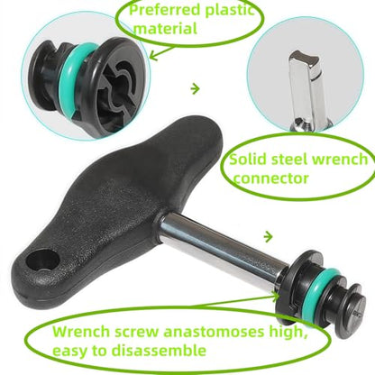 oil drain plug, oil pan drain screw 06L103801,6 with removal wrench, suitable for Volkswagen, Audi 3 EA888