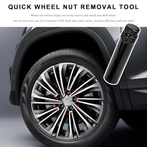 7 Spline Lug Nuts Key Tuner, 7-Point Wheel Lock Key Replacement with 20mm Inner Diameter, Wheel Lug Nut Removal Tool for Wrench with 13/16" (21mm) & 7/8" (22mm) Hex