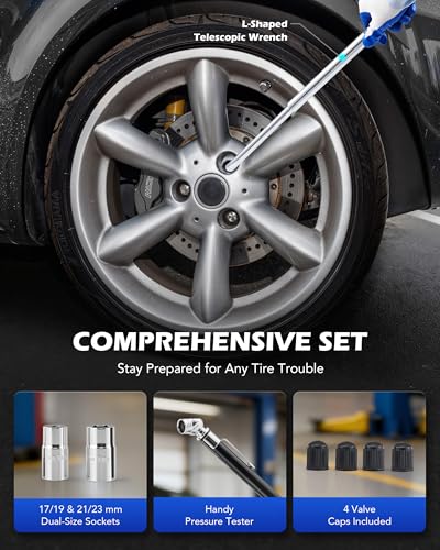 Orion Motor Tech 2 Ton Scissor Jack, 15 pc. Dual-Action Car Scissor Jack Kit for Sedan SUV MPV with Ratchet Wrench Drill Sockets, 4409 lb. Portable Car Jack and Stand Kit for Spare Tire Changing - style: Double Tooth
