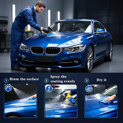 2Pack Quick Effect Coating Agent for Car, Quick Effect Coating Agent,Waterless Wash & Polish,Car Coating Spray for Shine & Protection,Quick Acting Paint Protection & Glass Cleaner(120ml+Brush+Towel)*2 - color: 2Pcs Quick Effect Coating Agent
