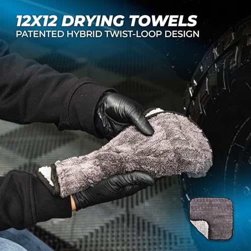The Rag Company - Complete Wheel & Tire Cleaning Kit - Includes Wheel Cleaner, Exterior Detailing Sprays, Microfiber Towels, Brushes, Applicators - 15 Piece Kit