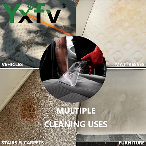 25ft Extractor Hose Kit, Shop Vac Attachment | Fits standard 2" shop vacs, 25ft flexible hose + stainless tool, for carpet/upholstery/car interior deep cleaning.