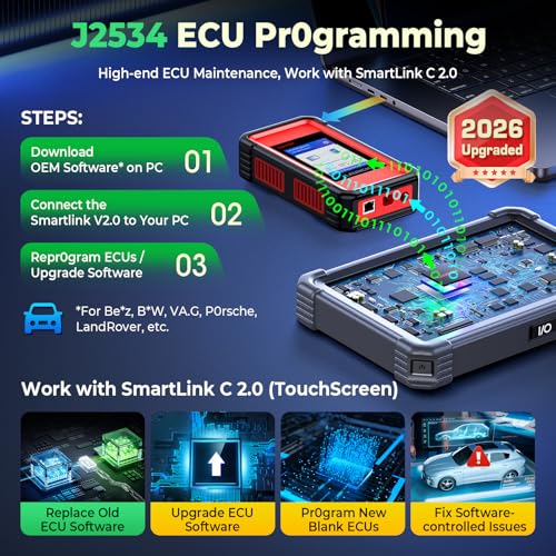 Launch X431 PRO3 V+ Elite J2534 Programming Bidirectional Scanner ECU Code | Include Endoscope, Topology Map, 2 Yrs Updates, ECU Coding, 3000+ Active Tests, 60 Services, CANFD DoIP, FCA SGW, 10" Screen