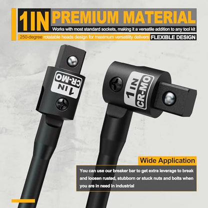 1" Drive 41 Inch Breaker Bar, Heavy Duty Head, Premium Chromium-Molybdenum Steel, Trucks, Agricultural Machinery and Industrial Equipment - size: 1" 41-inch