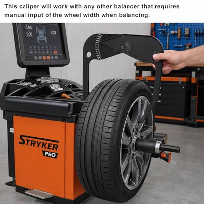 Car Tire Caliper, Portable Plastic Auto Wheel Rim Width Measuring Tool Tire Balancer Caliper, Accurate Wheel Balancer Rim Tyre Scale Tool for Most Vehicles, Car Accessories