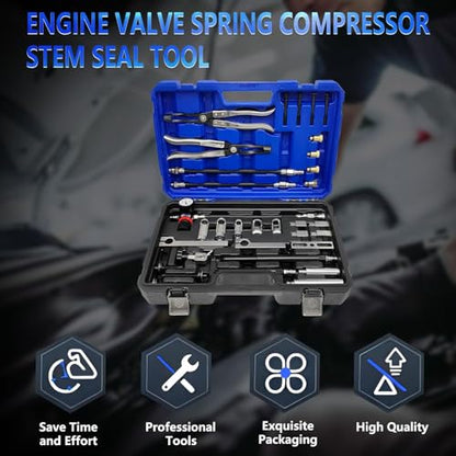 KTPROT Universal Engine Valve Spring Compressor Stem Seal Removal Tool Fit | For BMW VW Audi Mercedes All Car Series Non-Dismantling Cylinder Head Valve Oil Seal Tool