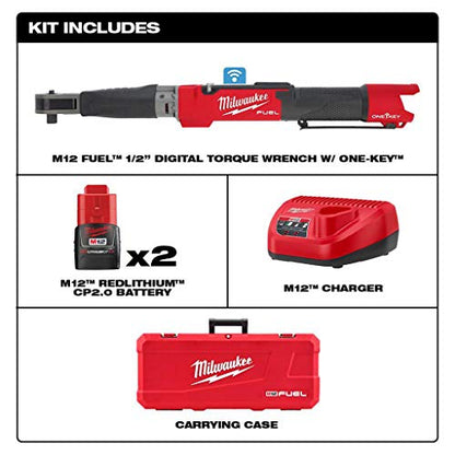 Milwaukee (MLW246622) Milwaukee M12 FUEL 1/2 in. Drive Digitial Torque Wrench w/ONE-KEY KIT