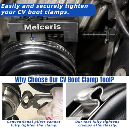 CV Boot Clamp Tool Kit for CV Axle Dust Boot Installation | Toyota CV Boot Pliers with 20PCS 304 Stainless Steel CV Boot Clamp ,OEM 09521-24010