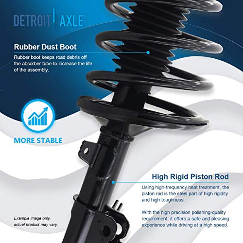 Detroit Axle - Front Struts for 97-01 Toyota Camry 2.2L - [99-03 Solara 2.4L] Complete 2 w/Coil Spring 1998-01 Replacement Ready Shocks Assembly - size: 171678_171679/PAIR