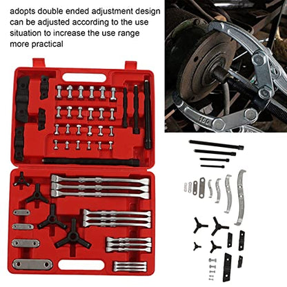 72pcs Professional Gear Hub Puller Bearing Separator Set Universal Auto Repair Tool Kit for Removal of Gears Hubs Bearings Pulleys Sprockets Made of CRV Material with Plastic