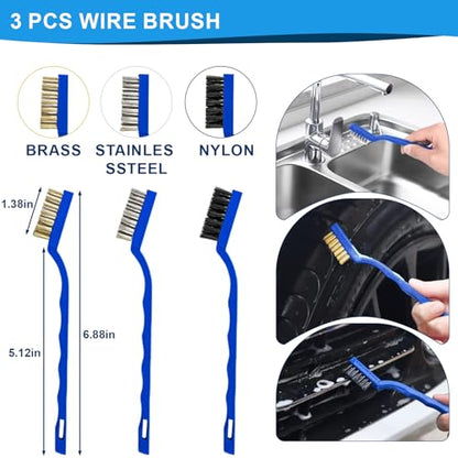 26PCS Car Detailing Kit, Car Detailing Brush Set, Car Cleaning Kit, Auto Detailing Tools for Interior Exterior Wheels, Professional Car Wash Accessories with Windshield Cleaning Tool and Storage Bag