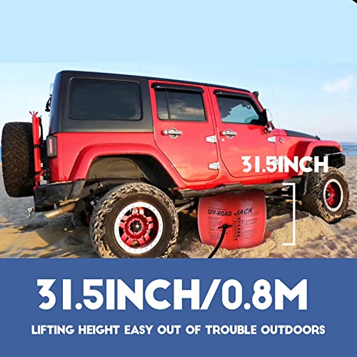 4-Ton Exhaust Air Jack - Portable Inflatable Car Lifting Bag for SUV, Truck & Off-Road Vehicle Recovery Emergency Tire Change Kit for Uneven Terrain