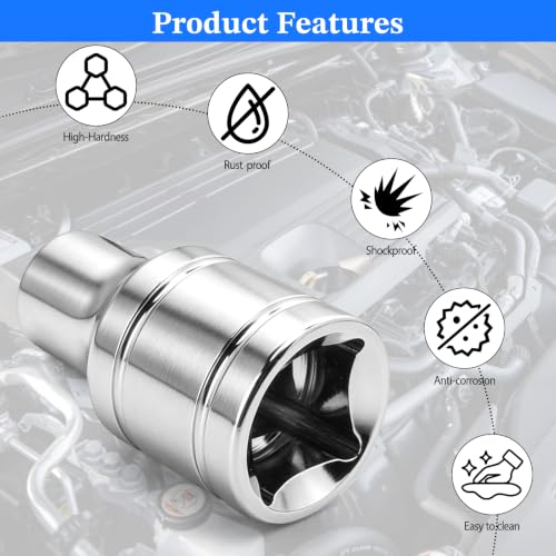 2 Pcs 1/2" Drive 11mm Shallow Impact Socket | Anti-Rounding 12 Point Design, Square Chamfered Opening, Easy Removal of Axle Nut - color: Shallow, size: 11mm
