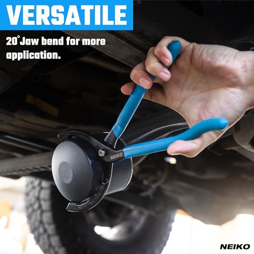 NEIKO 03422A Oil Filter Wrench, 12” Adjustable Oil Filter Pliers, 3 Adjustable Positions, Fits 2-3/8” to 4-1/2”, Oil Change Tools, Filter Removal Tool - style: 12" Oil Filter Wrench