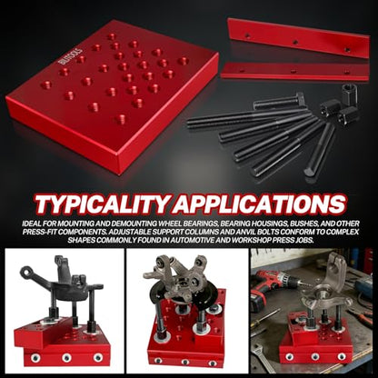 BILITOOLS Bearing Press Kit & Universal Press Support Block Plate Kit