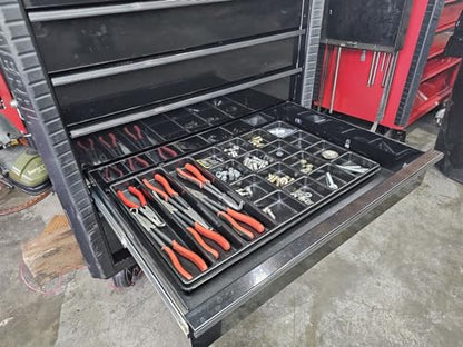 Protoco 3019 Utility Tool Tray Tool Box Organizer with 25 inch (L) x 15.5 inch (W) x 1.25 inch (H) Dims and Built from a Durable Rubberized Compound to Protect and Keep Your Tool Box Organized - style: 3019
