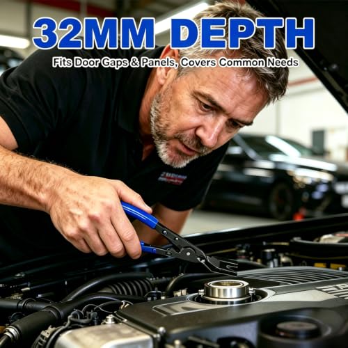 Clip Pliers Trim Upholstery Tools - 3 Pack Car Removal Tool Set to Remove Rivets Fasteners Push Pins, Clips Puller Kit for Door Dash Dashboard Panel Body Repair Tools - color: blue