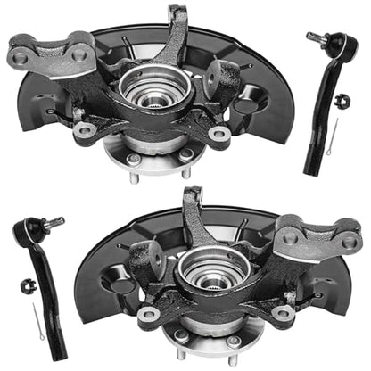 Detroit Axle - Front Knuckles Outer Tie Rods for Toyota Avalon 2013 2014 2015 2016 Steering Knuckles and Wheel Bearing Hub Assembly Outer Tie Rods Replacement - size: 4SU50604/Kit