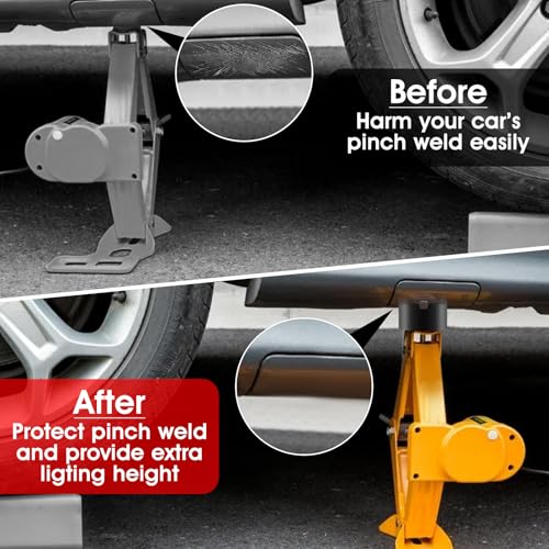DEDC Floor Jack Pad,Universal Thickened Rubber Pinch Weld Jack Adapter Pad/Puck, Car Lift Frame Rail Protection Accessories -1 Pc