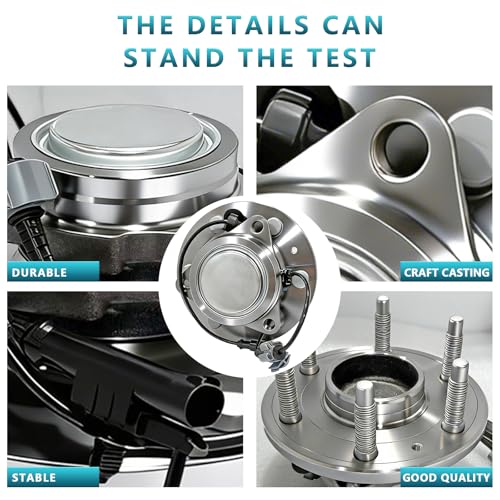 515097 Front Wheel Bearing Hub Assembly for Cadillac Escalade ESV 2007-2014, Chevrolet Avalanche Silverado Suburban 1500 Tahoe 2007-2014, GMC Yukon XL Sierra 1500 2007-2014 RWD (2PCS) - size: 515097
