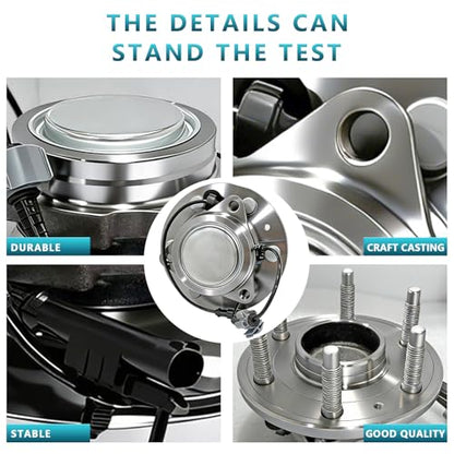 515097 Front Wheel Bearing Hub Assembly for Cadillac Escalade ESV 2007-2014, Chevrolet Avalanche Silverado Suburban 1500 Tahoe 2007-2014, GMC Yukon XL Sierra 1500 2007-2014 RWD (2PCS) - size: 515097
