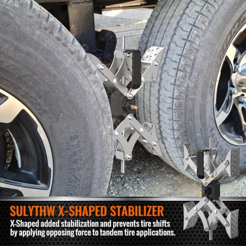 X-Shaped RV Wheel Stabilizer Chocks for RV Camper Trailers & Trucks 2 Pack | Fit RV Tire 3” to 11”Wide, Drill Adjustable, Anti-Rust Coating X Chocks, Heavy Duty for 5th Wheel Prevent Shaking&Wobble - color: Silver