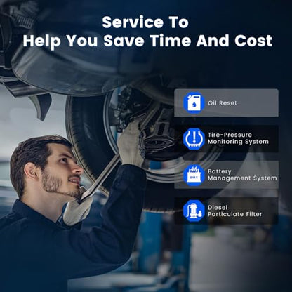 DFirst 201BTFD All System Diagnostic Tool Oil Reset One-Click ECU Coding Disable Auto Start Stop OBD2 Scanner (iOS/Android,A Vin Pack, Lifetime Free Update)