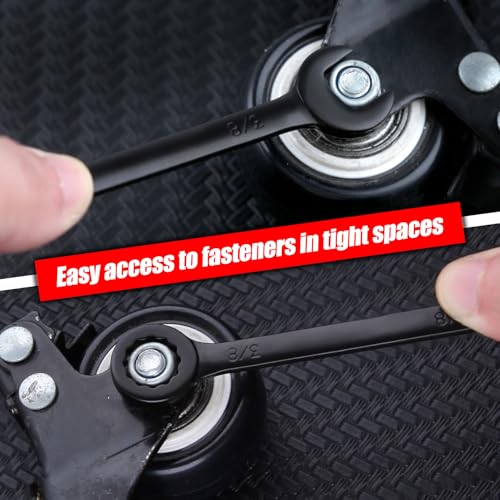 Mini Wrench Set SAE 10-Piece Ignition Wrench Set, 5/32"-7/16" Open End and Box End Combination Wrench Kit, Super Thin Small Wrenches with Zipper Bag and Key Ring for Small Fasteners, Black - style: SAE(Black)