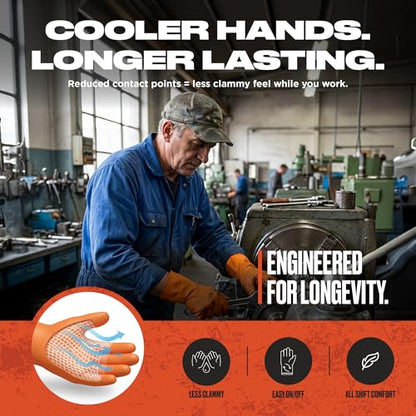 GrowIGRRRIP 8 Mil Orange Nitrile Gloves, Powder-Free, Food Safe, 100–1000 | Fentanyl-tested with diamond texture and S–XXL sizing for mechanics, truck repair, food handling, industrial, and shop tasks. - size: X-Large