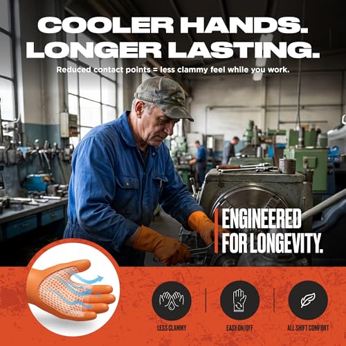 GrowIGRRRIP 8 Mil Orange Nitrile Gloves, Powder-Free, Food Safe, 100–1000 | Fentanyl-tested with diamond texture and S–XXL sizing for mechanics, truck repair, food handling, industrial, and shop tasks. - size: XX-Large