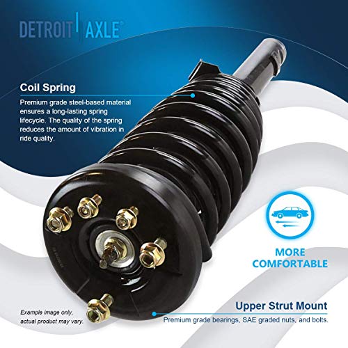 Detroit Axle - 2 Front Struts for 1998-2002 Honda Accord 1999-2003 Acura TL 01-03 CL Complete 2 Struts with Coil Spring Assembly Replacement Quick Install Ready Strut Shocks - size: 171691L_171691R/PAIR