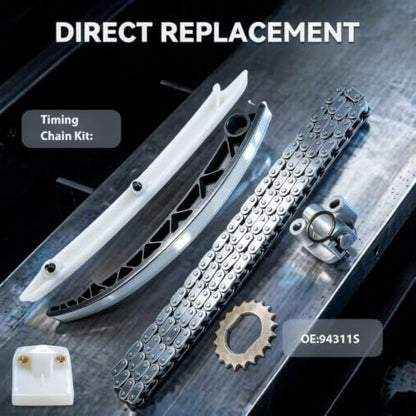 1.4l Turbo Timing Chain Kit Gasket Set Fit For Chevy Buick Cadillac 2011-21 | Fit For Buick Encore Chevy Cruze Limited Sonic Trax Volt Cadillac ELR Timing Tool Bolt Water pump HS26540PT1 ES72474 94311SX - size: Engine Rebuild Kit GM 1.4L