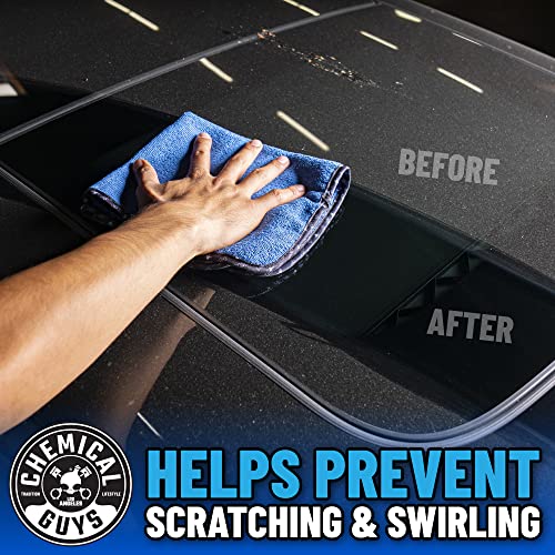 Chemical Guys, Professional Microfiber Towels, 16 x 16 in, Blue, 3 Pack | Ultra-soft, scratch-free towels to buff wax, dry panels and clean glass and interiors, machine washable - color: Blue, size: 3 Pack