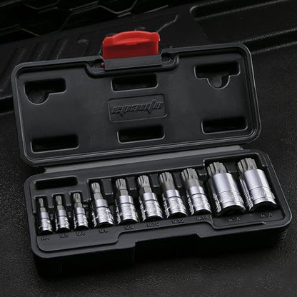 EPAuto 10-Piece XZN Triple Square Spline Bit Socket Set - size: Triple Square- 10 Pieces
