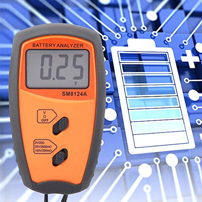 Car Battery Tester, LCD Display Digital Voltmeter Battery Voltage Tester, Battery Analyzer for Automotive, Car