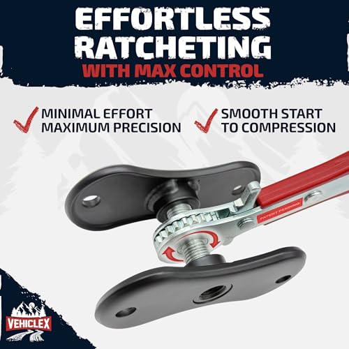 Vehiclex Brake Caliper Compression Tool, Standard Plates | Brake Pad Spreader, Steel Plates with Reinforced Ribs, For Single, Dual and Quad Piston Calipers - size: Standart plates