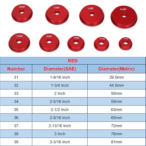 Bearing Press Kit, Bearing Race and Seal Driver Set, Bearing Race Punch Set with Seal Driver and Bearing Adapters, Bearing Seal Driver Kit (43 Piece Bearing Press Kit) - size: 43 Piece Bearing Press Kit