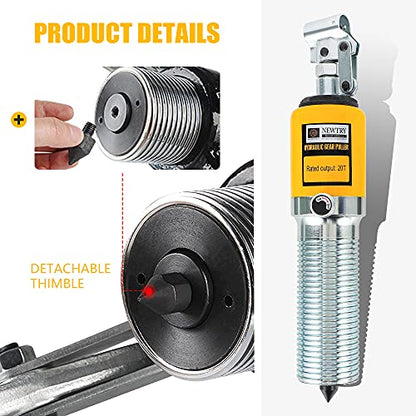 NEWTRY 10 Ton Hydraulic Puller & CP-180 Manual Hydraulic Hand Pump