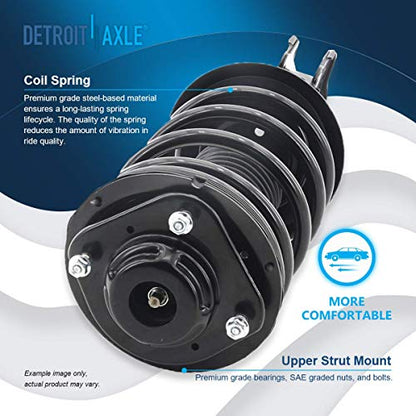 Detroit Axle - 2pc Front Struts for Chrysler Dodge Plymouth Neon SX 2.0, 2 Struts w/Coil Spring Assembly Replacement Suspension Ready Struts Shocks - size: 171580 x2/PAIR