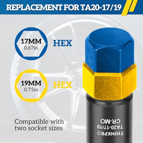 10 Spline Lug Nut Socket for TA20 17/19 10-Spline Lug Nut Tool Key | 10 Point Socket Compatible with Bimecc 10 Spline Lug Nut Key,17,19mm Hex Drive 10 Spline Socket - color: Ta20-17/19
