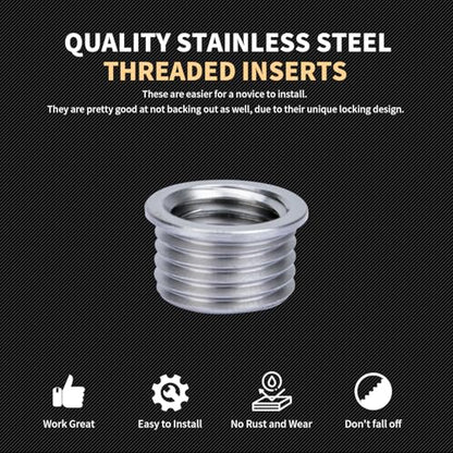 M12X1.5 Thread Repair Kit with Insert HSS Drill, Tap, Counterbore, Installation Driver, Metric, 10PCS Stainless Steel Insert M12X1.5X9.2MM