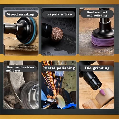 Air Angle Die Grinder,1/4 pneumatic Right Angle Die Grinder, 20000 RPM, 90 degree pneumatic rotation, For grinding, cutting, polishing, weld repair, and deburring, including 1/4 &1/8Collets Included
