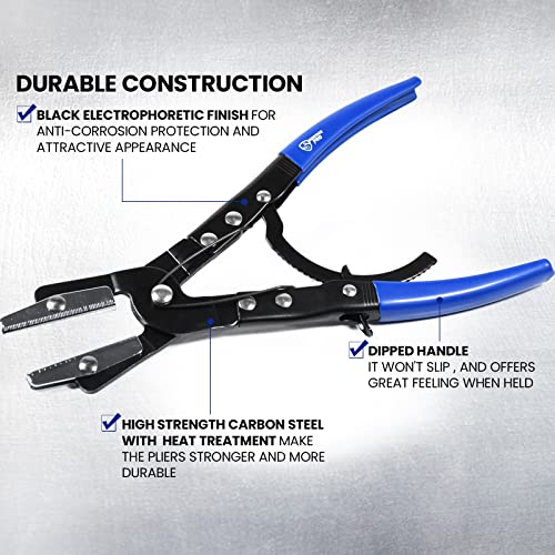SMOTIVEPRO 3PCS Hose Pinch Off Pliers Set with Ratchet Lock, 8"/10"/12" | Carbon Steel Hose Clamp Pliers, 1.65" Max Opening, Secure Clamping Without Hose Damage, For Radiator, Coolant & Fuel Lines - size: 3pcs Hose Pinch Pliers Set