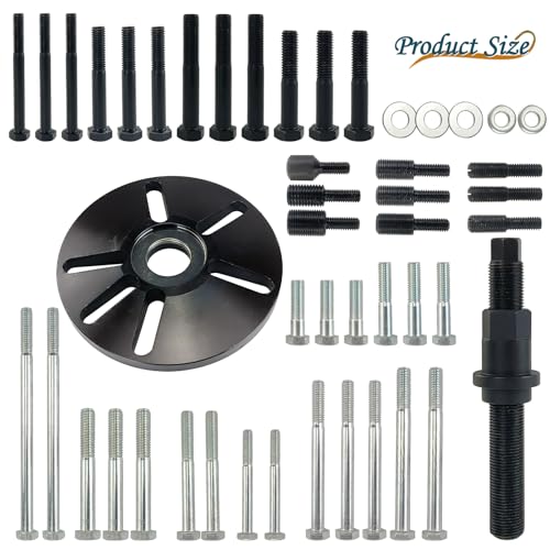 Heavy-Duty Harmonic Balancer Puller Tool Kit for Crankshaft Pulley, Steering Wheel Puller Set, Wheel Remover & Installation Tools for Auto Repair